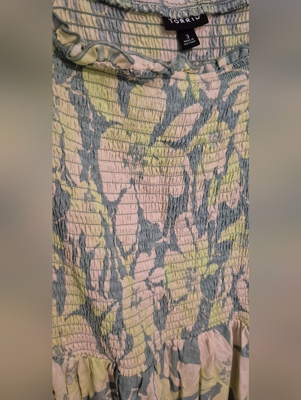 torrid Pastel Green Floral Off-Shoulder Midi Dress Sz.3X NWT - Picture 5 of 9